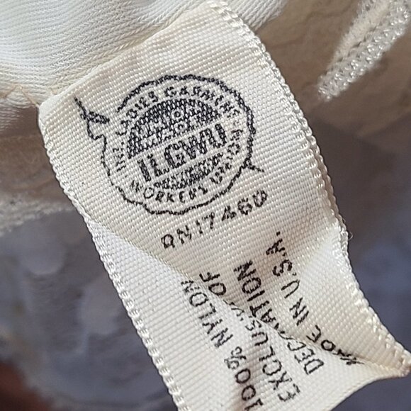 Vintage ARISTOCRAT Off White LACE 1950'S Slip Dress Negligee Nightgown - Picture 9 of 9